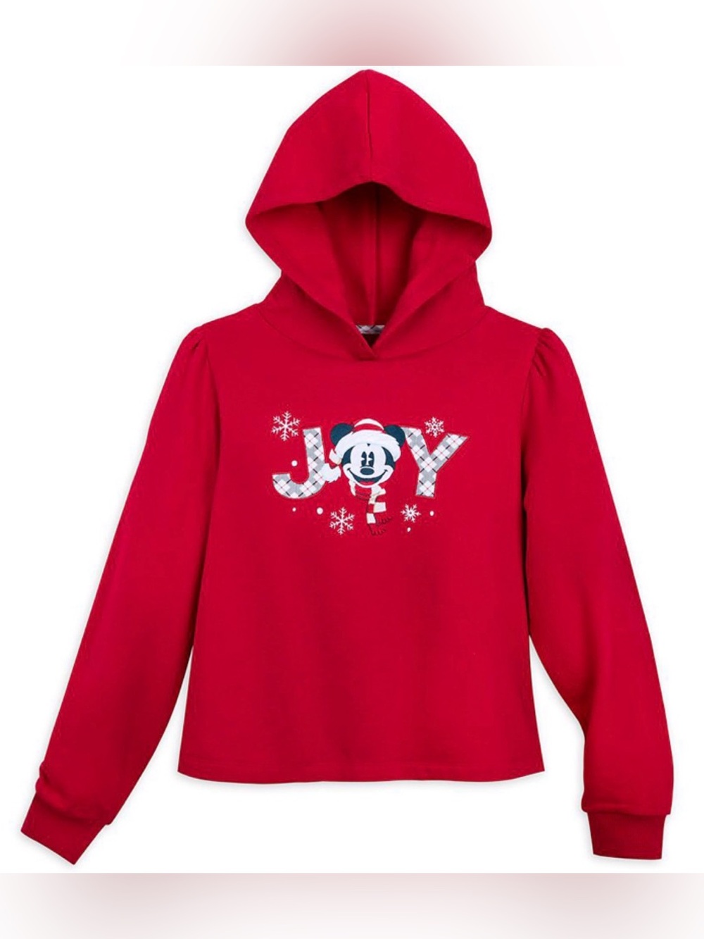 NEW DISNEY WOMEN’S MICKEY JOY HOLIDAY PUFFED SLEEVE PULLOVER SWEATSHIRT XS